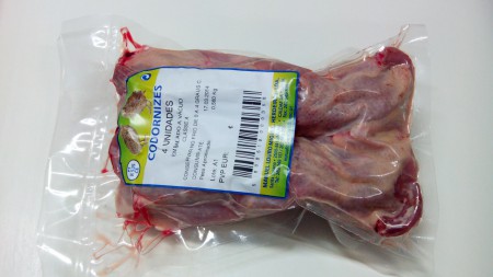 Codorniz embalada a vácuo